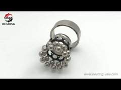 Samonastawne łożysko kulkowe dwurzędowe luz olejowy z koszykiem stalowym