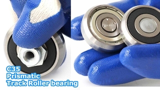 Rolka pryzmatyczna C35 (C35-2RS ZZ): Specjalizuje się w kompaktowej szynie T/U 35 mm