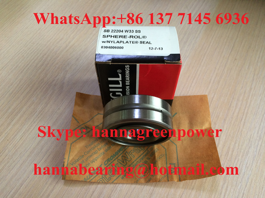 SB 22204 W33 SS łożyska rolkowe kuliste z podwójnymi uszczelnieniami 20x47x18 mm
