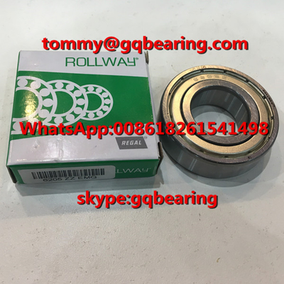 Gcr15 materiał stalowy ROLLWAY 6205ZZ EMQ Metal Shielded Deep Groove Ball Bearing