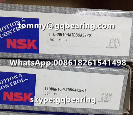 Ceramiczne materiały kule NSK 110BNR10HATDBCA32P01 Super Precision Thrust Angular Contact Ball Bearing