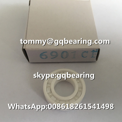 ZrO2 Si3N4 Materiał ceramiczny 6901CE 6901 Całkowity ceramiczny łożysk kulkowy o głębokim rowu 12x24x6mm