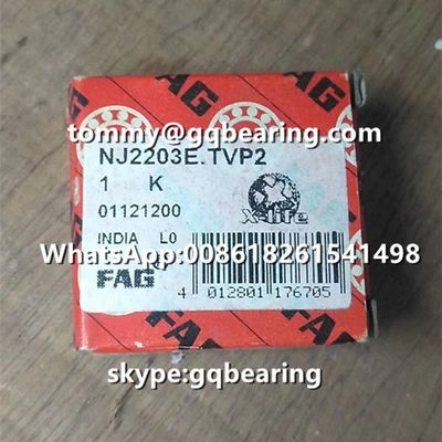 Klatka nylonowa Gcr15 Stalowy materiał FAG NJ2203E.TVP2 Jednowierszowe łożyska cylindryczne 17 x 40 x 16 mm