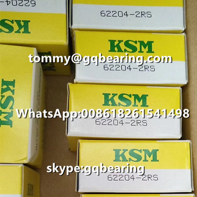 Japonia Pochodzenie KSM 62204-2RS Gumowe opieczętowane kule z głęboką rowką 20 x 47 x 18 mm