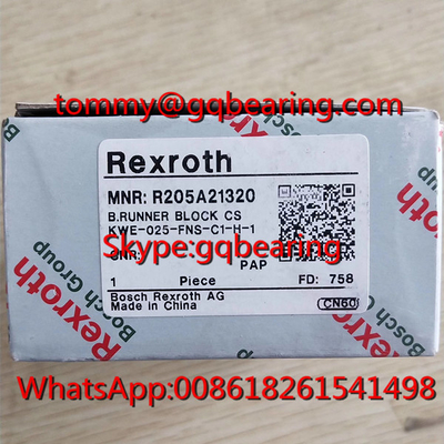 Materiał ze stali węglowej Rexroth R205C72320 Runner Block KWE-030-SNS-C2-H-1 Ball Rail RunnerBlock
