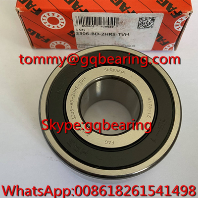 Słowacja Pochodzenie FAG 3306-BD-2HRS-TVH Nylon Cage Double Row Angular Contact Ball Bearing
